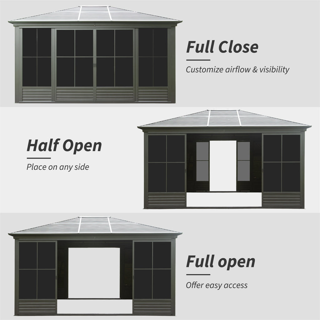 12x14FT Outdoor Sunroom Gazebo