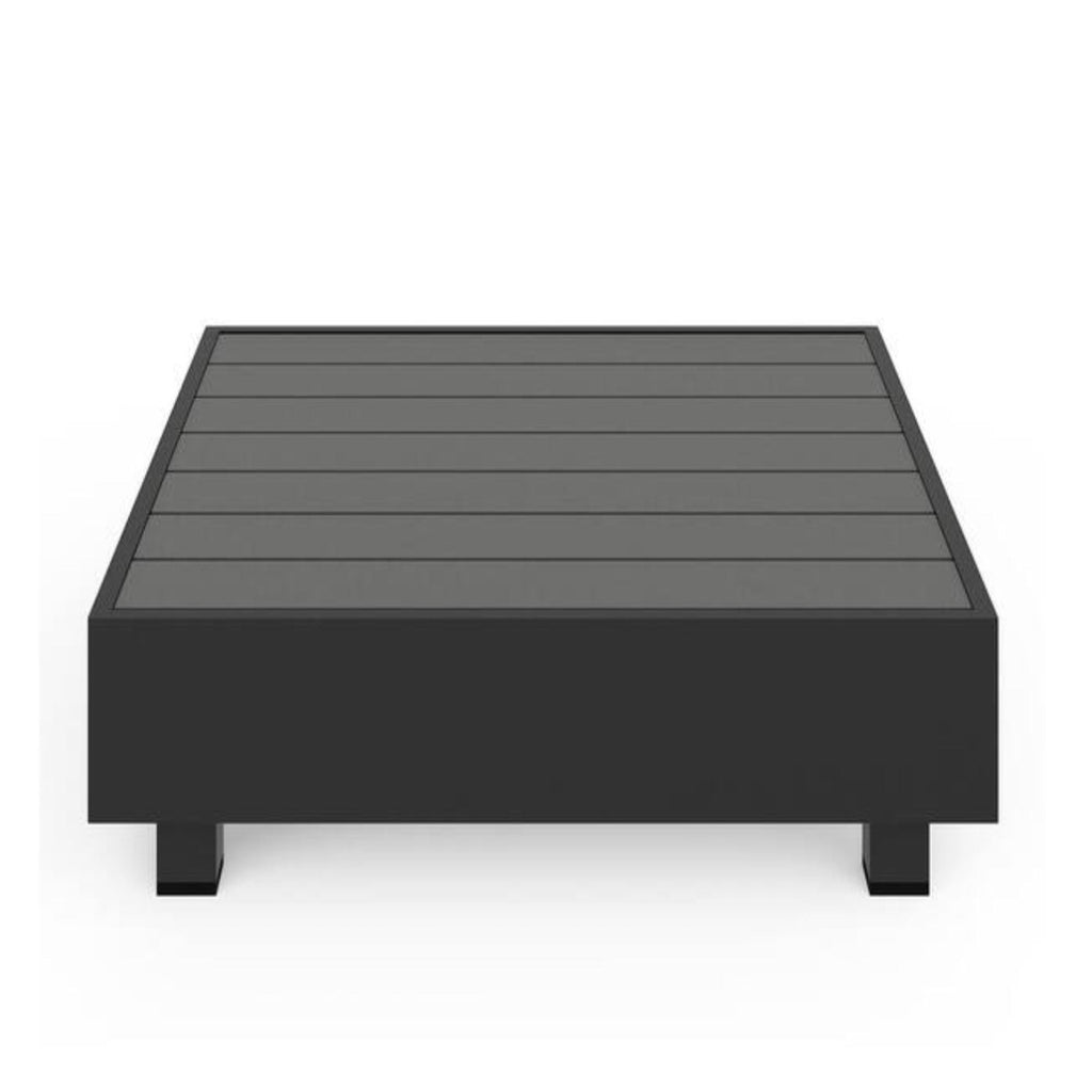Gray Patio Sectional Set with Modular Armless Chairs and Coffee Table