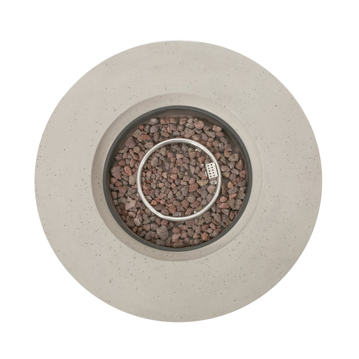 Outdoor Concrete Propane Fire Pit with 50,000 BTU - White