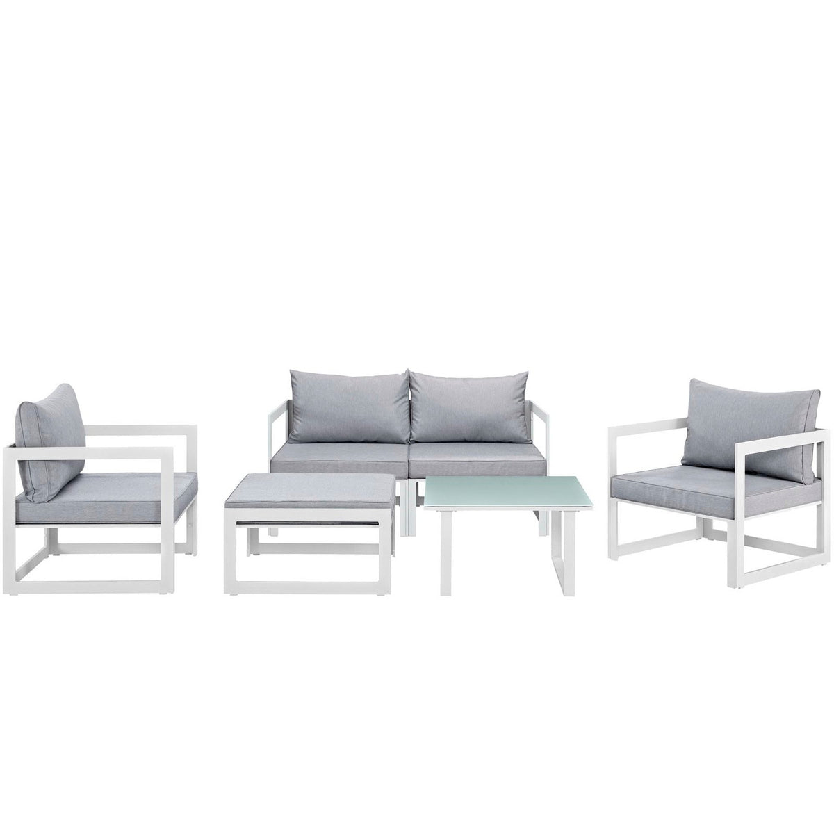 Fortuna 6 Piece Outdoor Patio Sectional Sofa Set by Modway - EEI-1723