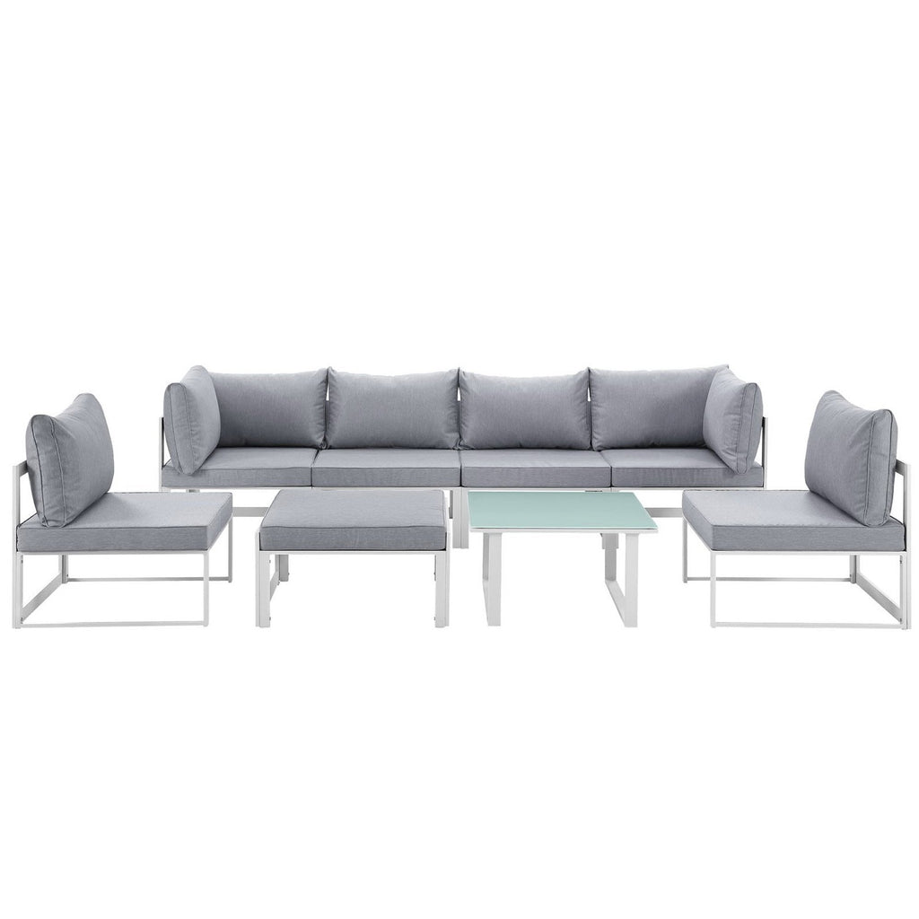 Fortuna 8 Piece Outdoor Patio Sectional Sofa Set by Modway