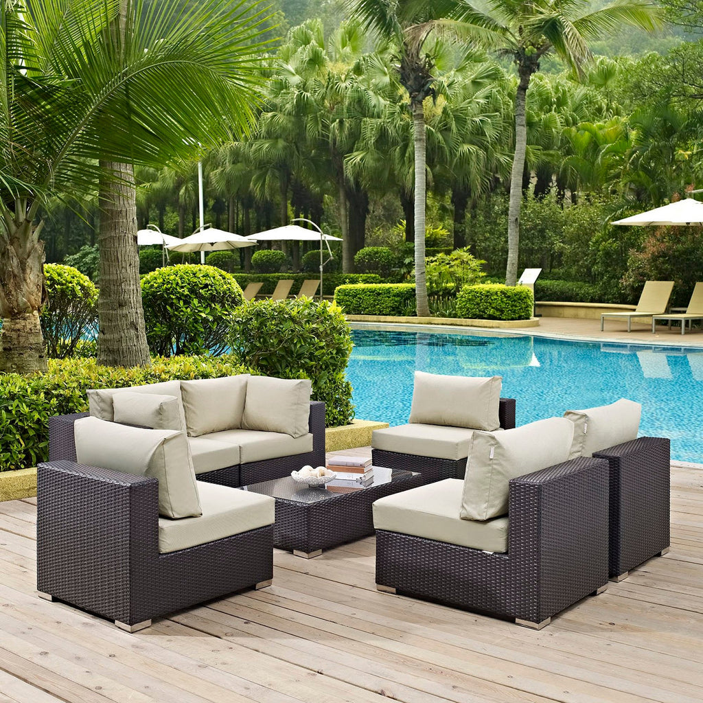 Convene 7 Piece Outdoor Patio Sectional Set by Modway
