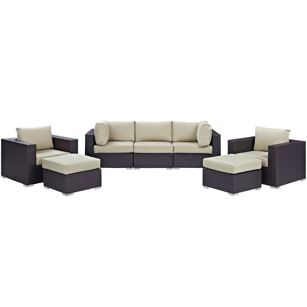 Convene 7 Piece Outdoor Patio Sectional Set by Modway