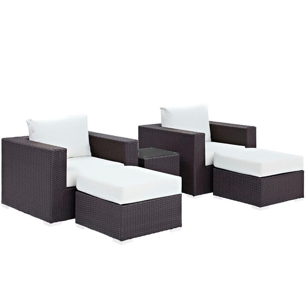 Convene 5 Piece Outdoor Patio Sectional Set by Modway