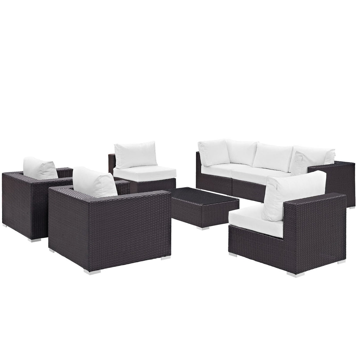 Convene 8 Piece Outdoor Patio Sectional Set by Modway