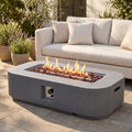 Outdoor 48.2" Rectangular MgO Fire Pit