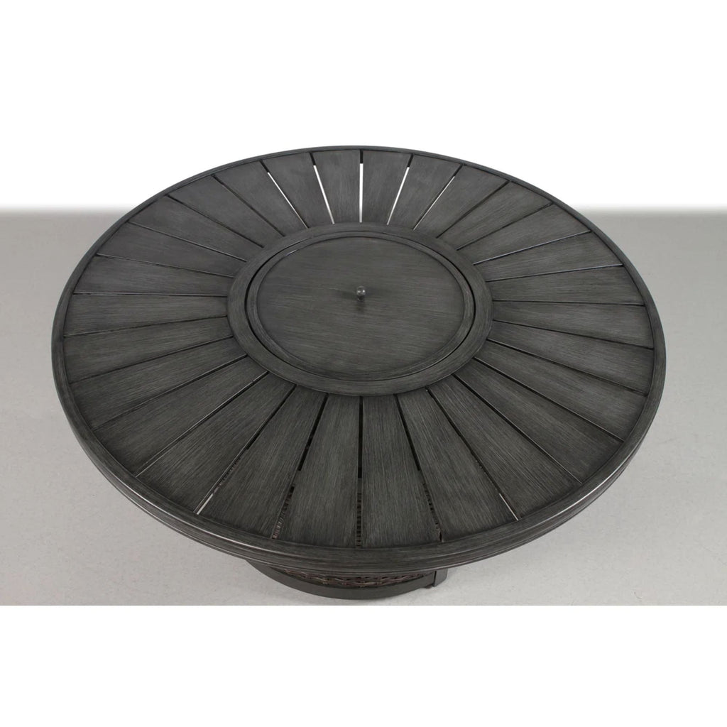 Cassara Resort Propane Outdoor Fire Pit Table with 60,000 BTU Output - Brown