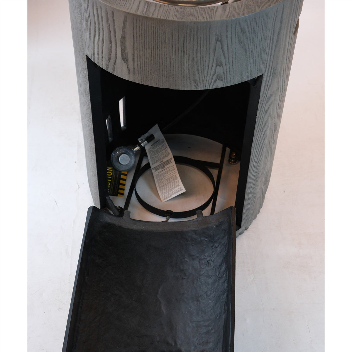 32000 BTU Round Outdoor Gas Fire Pit with Lava Stones and Cover